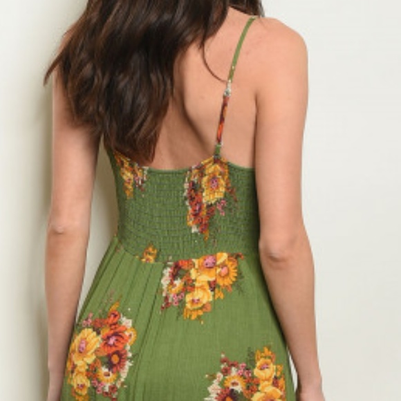 TIE FRONT FLORAL PRINT MAXI DRESS - Picture 5 of 8